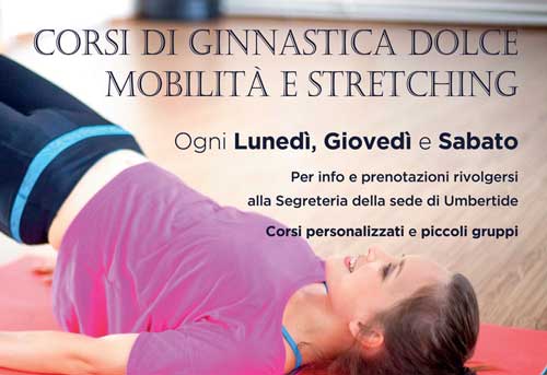 Corsi di ginnastica dolce, mobilità articolare e stretching 