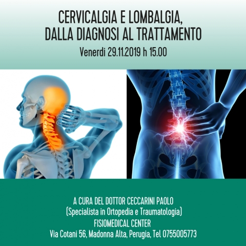 Cervicalgia e lombalgia, dalla diagnosi al trattamento.